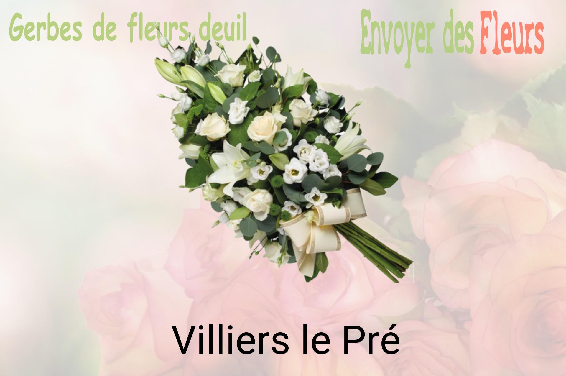 Gerbe de fleurs de deuil livrée à Villiers-le-Pré